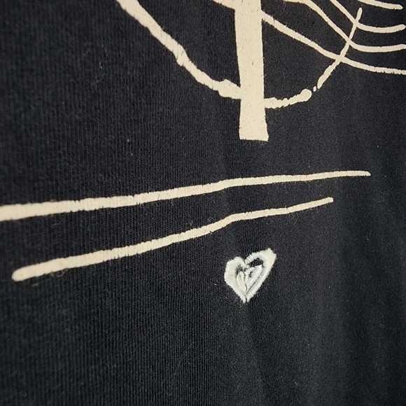 NWT Roxy Black Embroidered sleeves Sleeveless Tee midi dress. Size Large - Picture 15 of 16